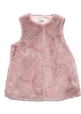 Charlotte by Cato Kids Faux Fur Vest in Dust Pink